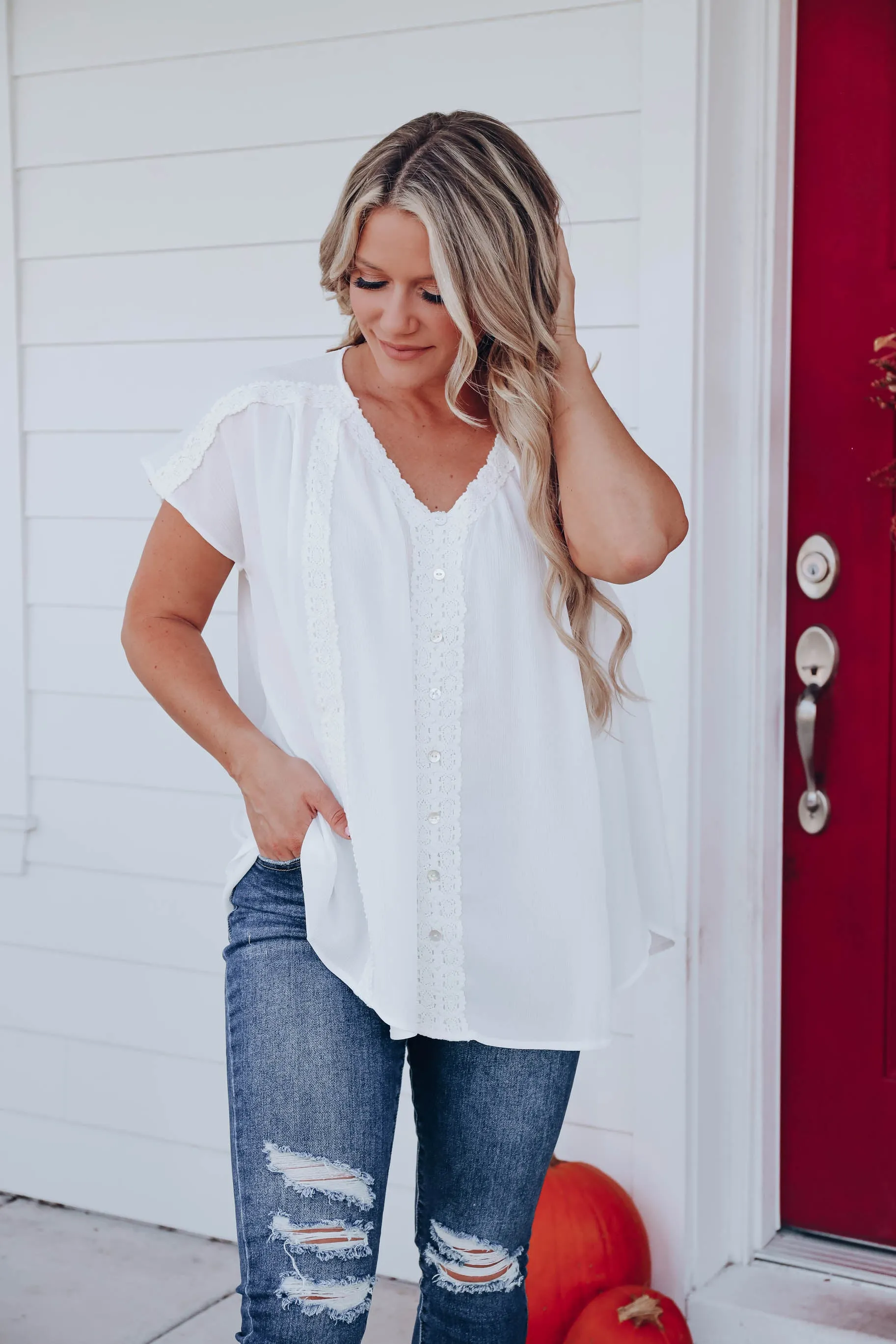 Carrie Crinkle Chiffon Blouse