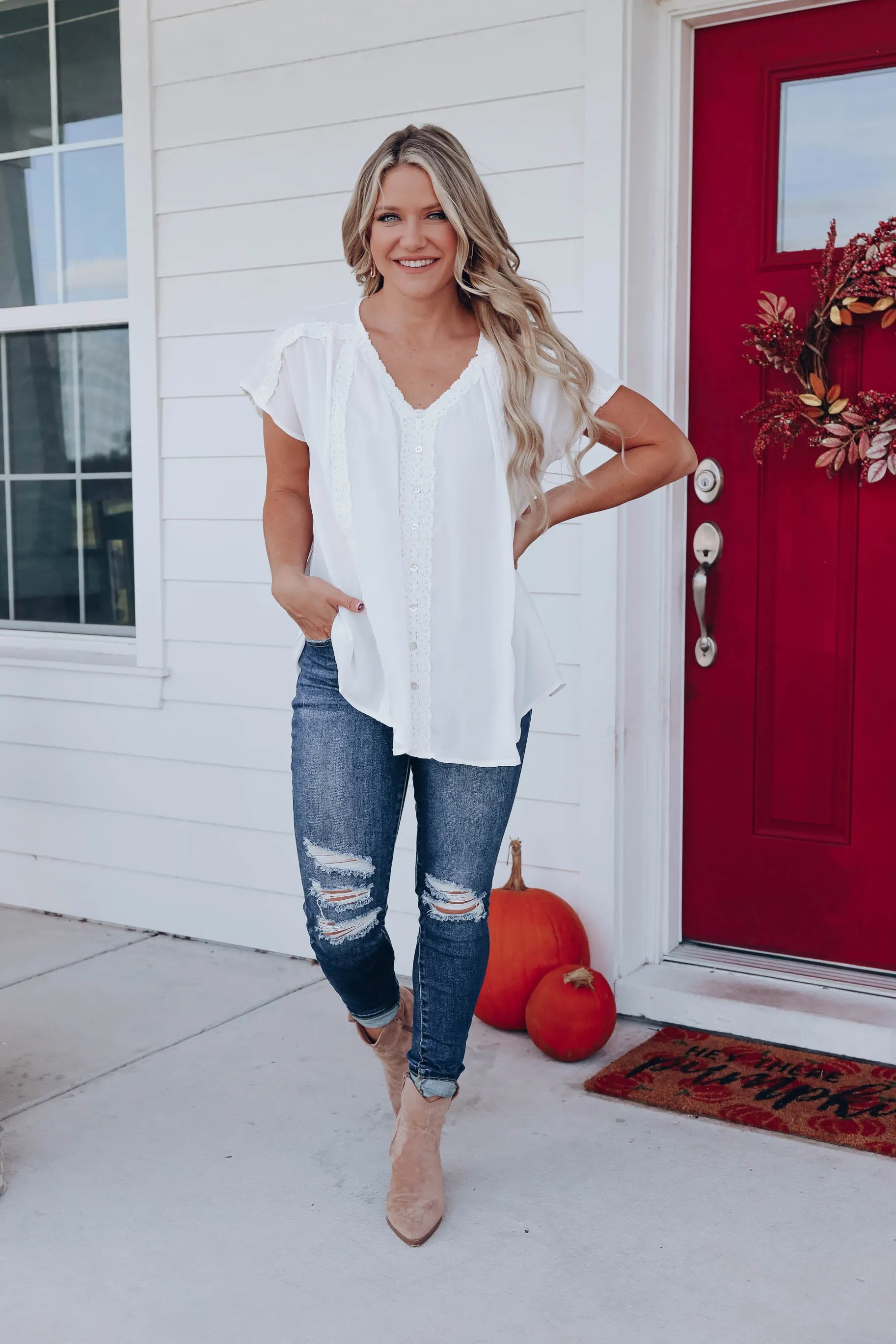 Carrie Crinkle Chiffon Blouse