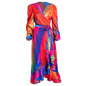 Carrie Long Sleeve Wrap Dress