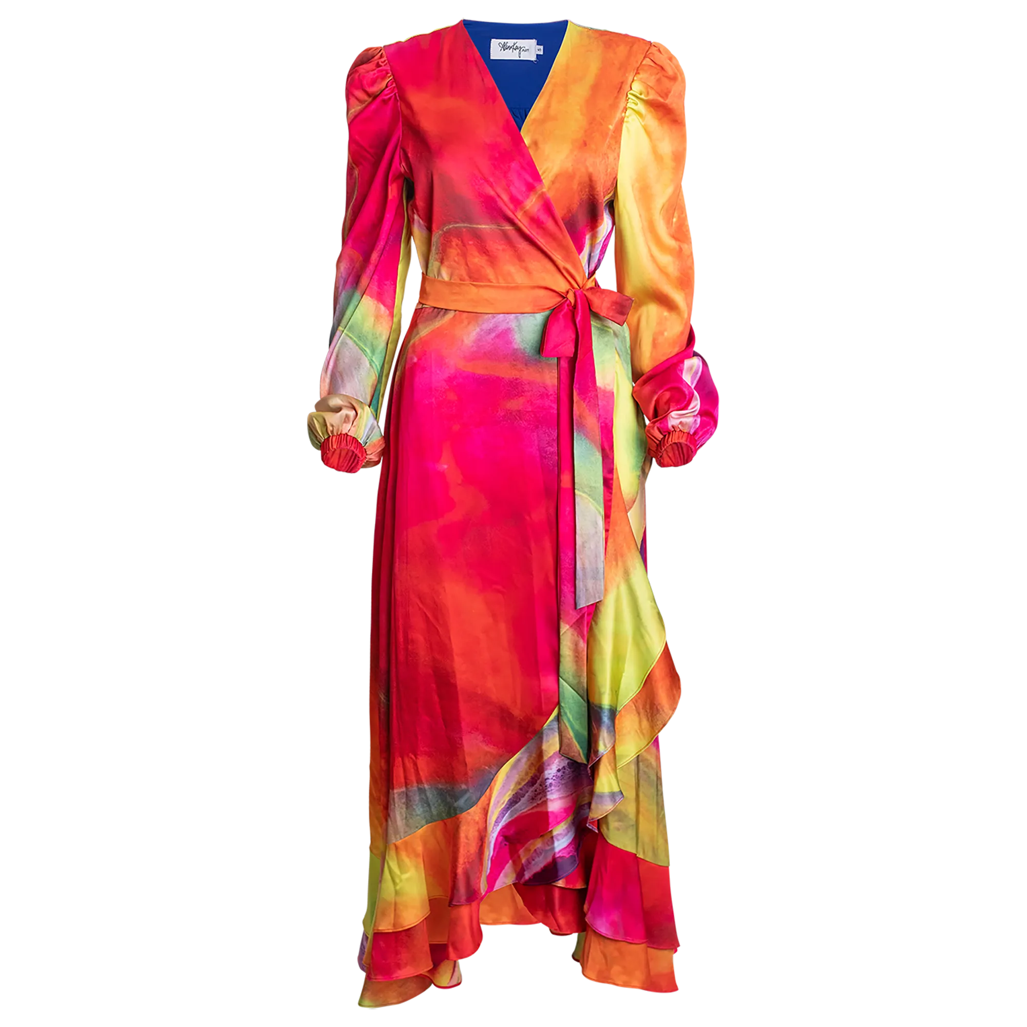 Carrie Long Sleeve Wrap Dress