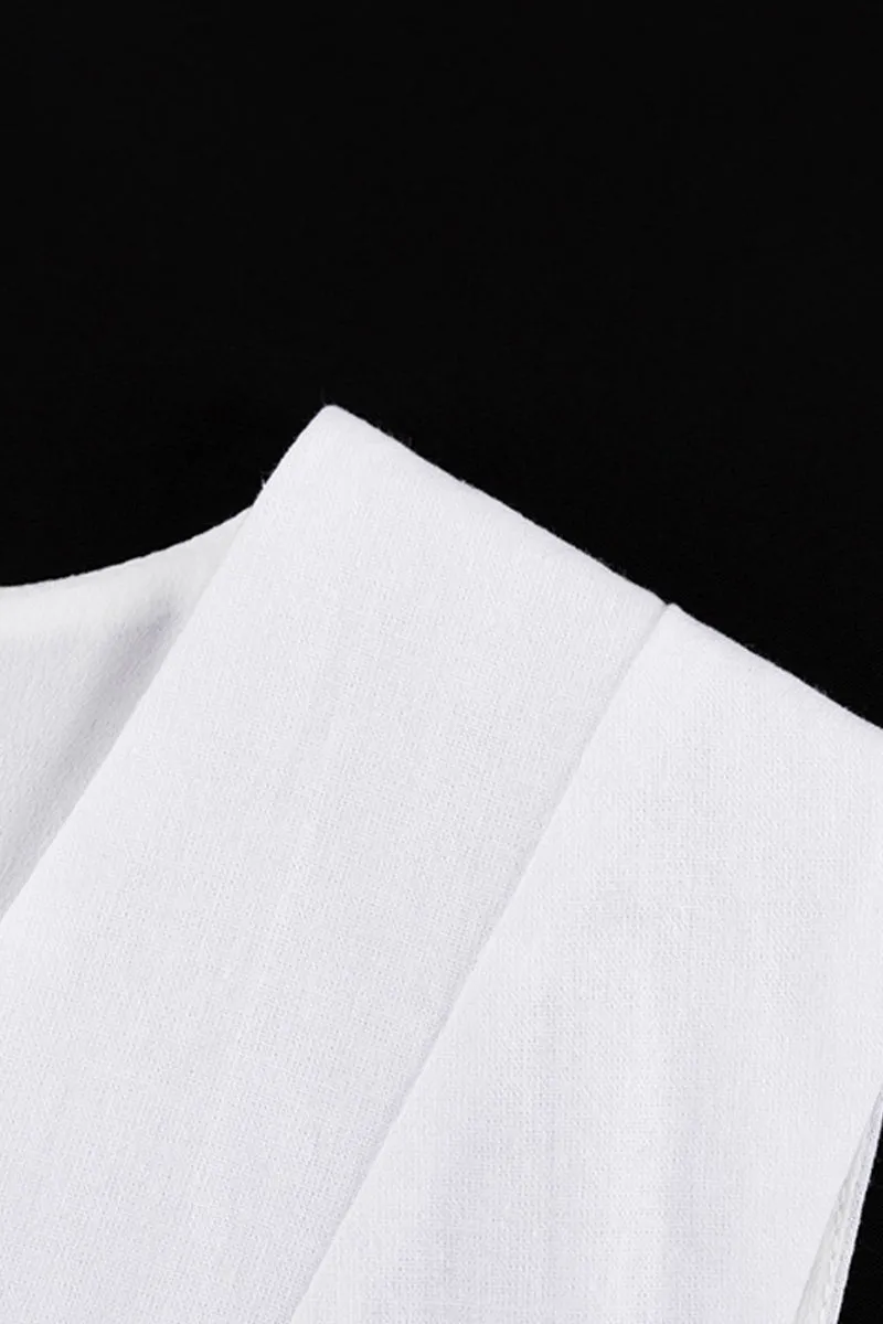 Casual Simplicity Solid Buckle V Neck Sleeveless Two Pieces(6 Colors)