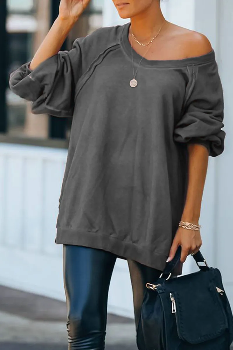 Casual Solid Patchwork Backless O Neck Tops