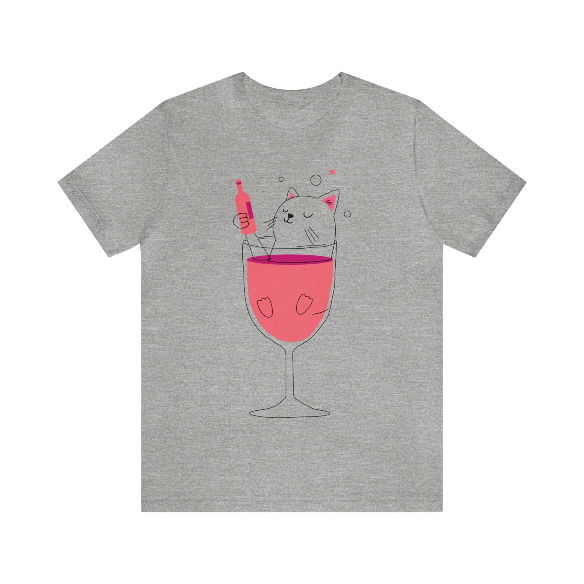 Cat in a wine Glass T-Shirt