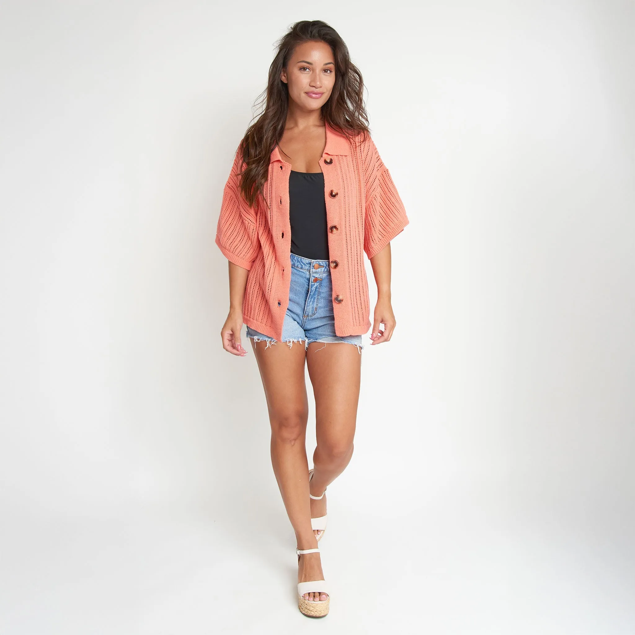 Catalina Short Sleeve Cover Up Top