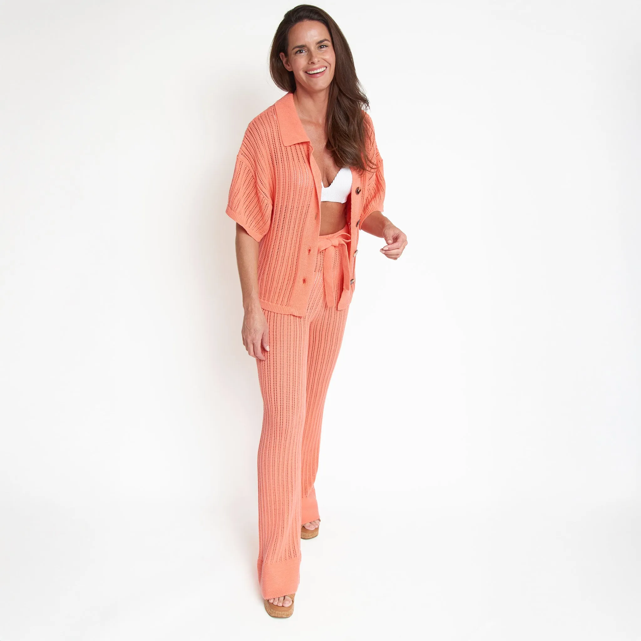 Catalina Short Sleeve Cover Up Top