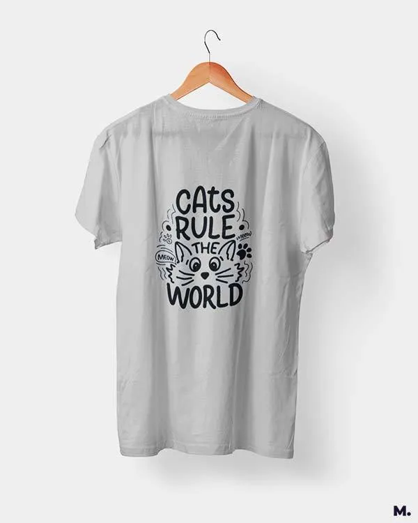 Cats rule the world printed t shirts