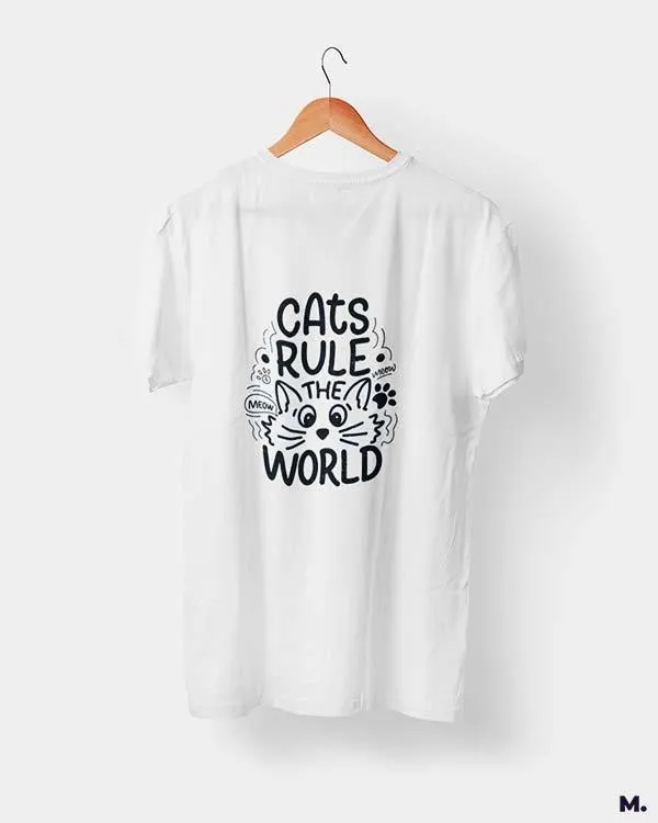 Cats rule the world printed t shirts