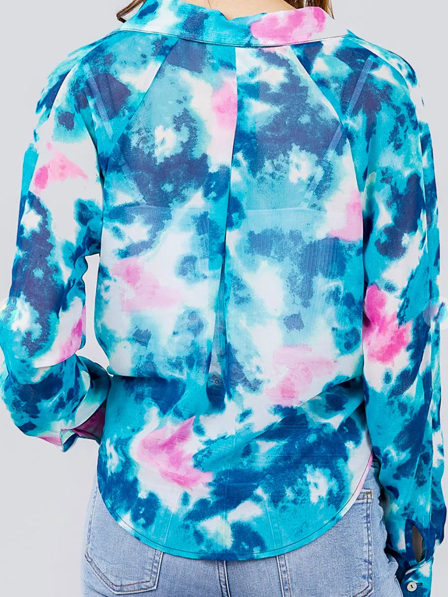Chiffon Crop Top Blouse