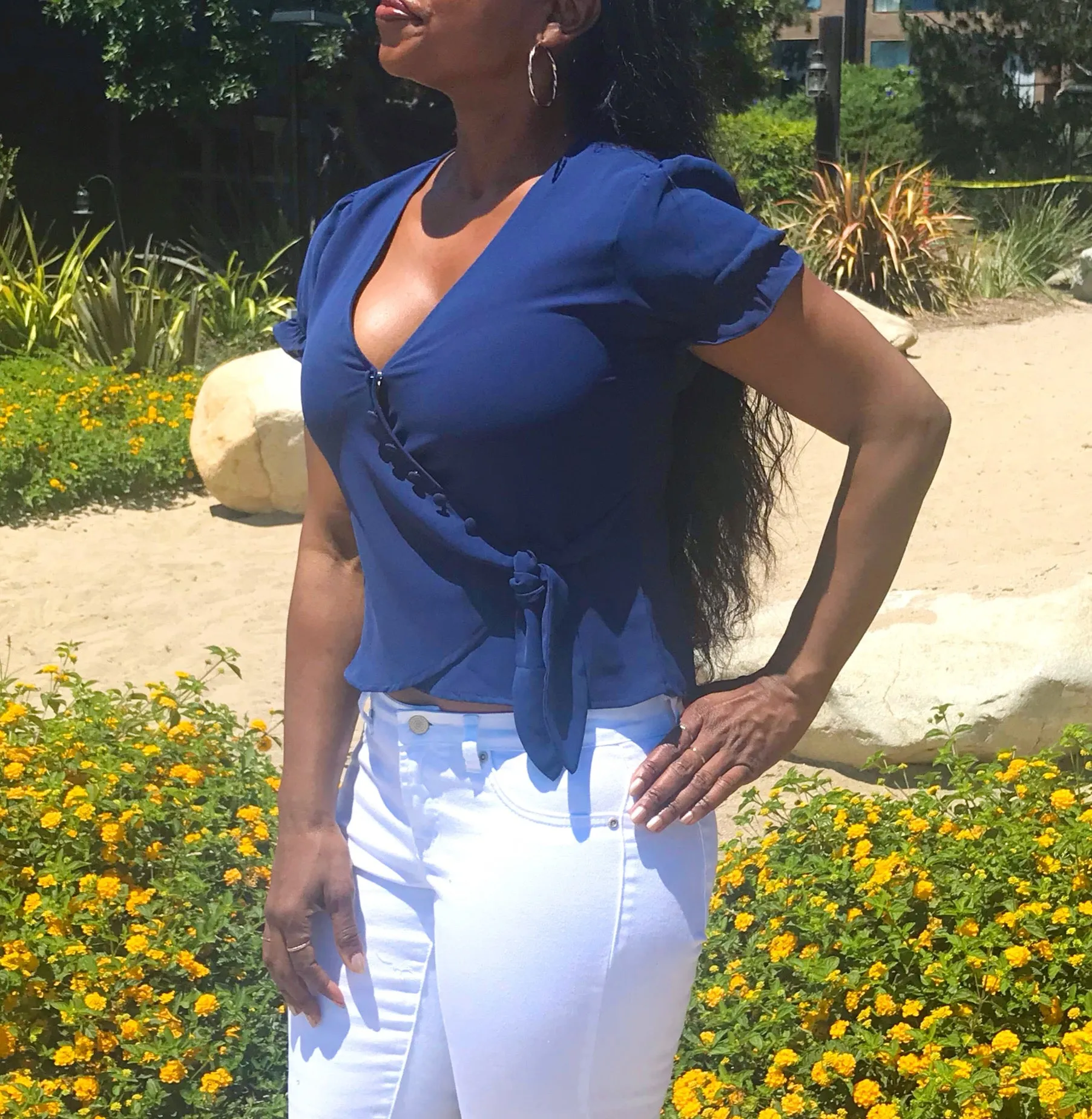 Chunzi Side Wrap Top