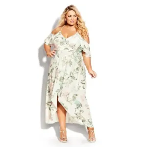 City Chic Tender Floral Maxi Dress in Fresh Floral XSmall Womens Plus