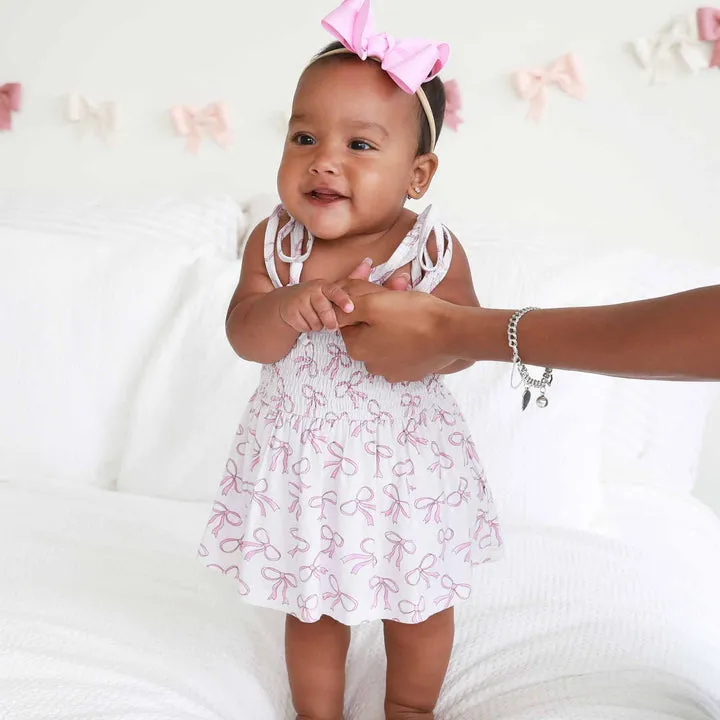 CL Smocked Twirl Bodysuit | Blushing Bows