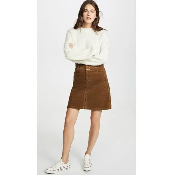 Closed Logan Corduroy Skirt in Tobacco Brown 26
