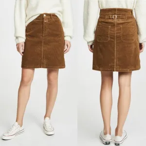 Closed Logan Corduroy Skirt in Tobacco Brown 26