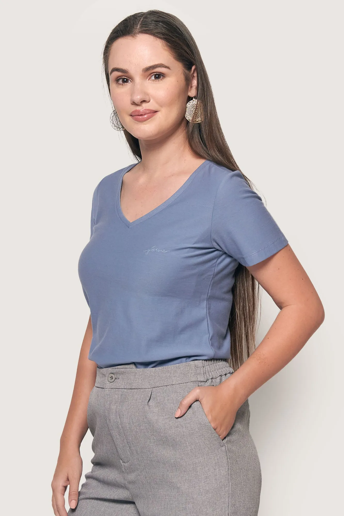 Closet Staples V-Neck Logo Tee