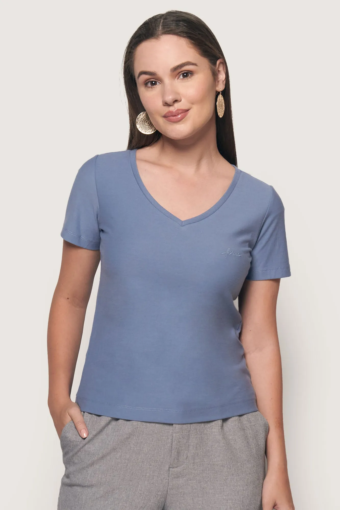 Closet Staples V-Neck Logo Tee