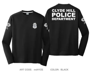 Clyde Hill Police Department Store 1 HI-Tech Performance Crewneck Sweatshirt - mdHYZE