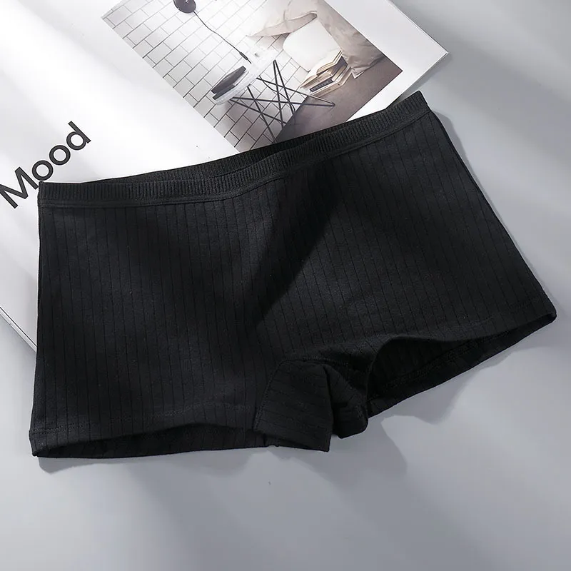 Comfy Ribbed Boyshorts - Breathable Cotton/Spandex Blend