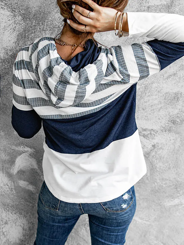 Contrast Pullover Hoodie