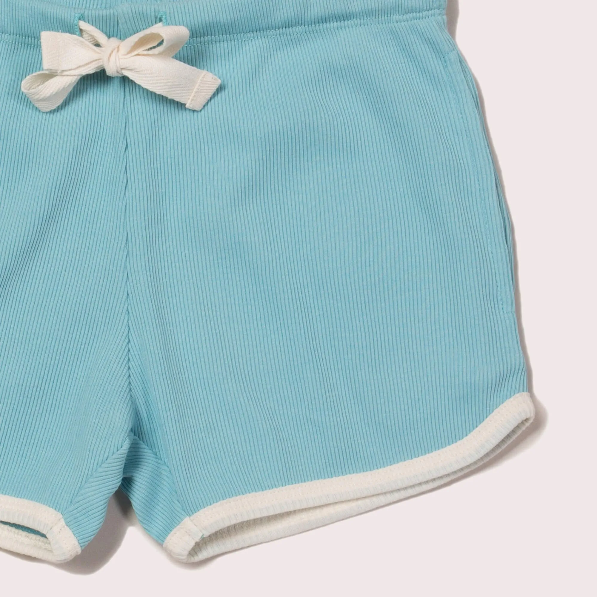 Corn Silk Ribbed Run Around Shorts