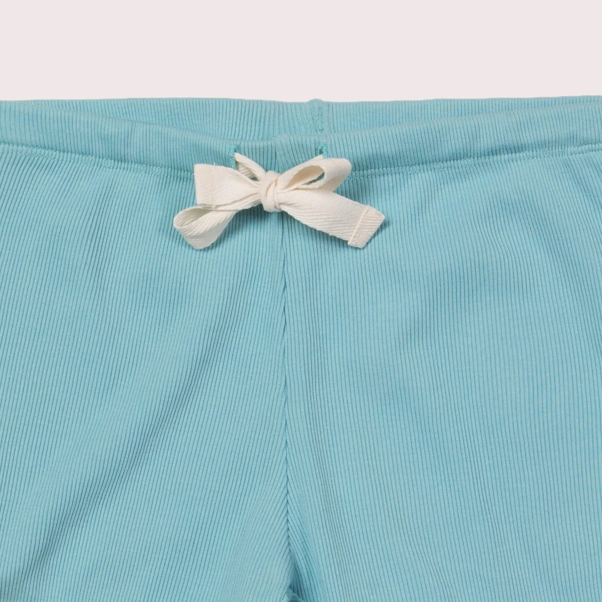 Corn Silk Ribbed Run Around Shorts