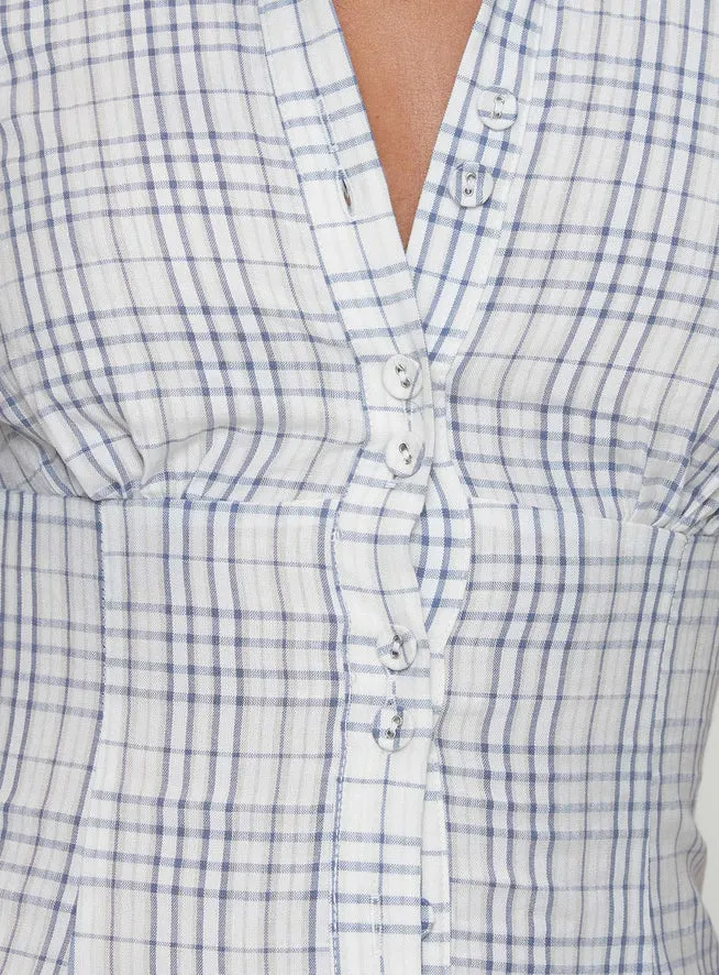Cottesloe Blouse Top | Pink Check
