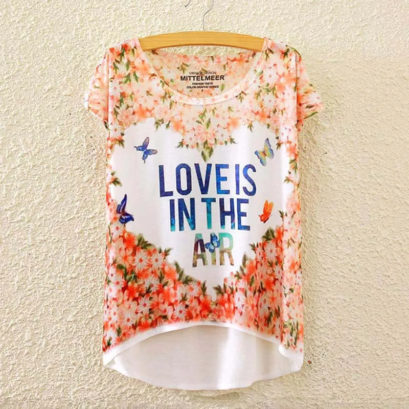 Cotton cropped t Shirt Women Short Sleeve t-shirts o-neck Causal loose Magic Unicorn T Shirt Summer top for women