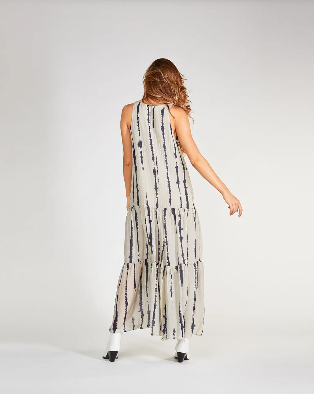 Cotton Silk Printed Tank Dress