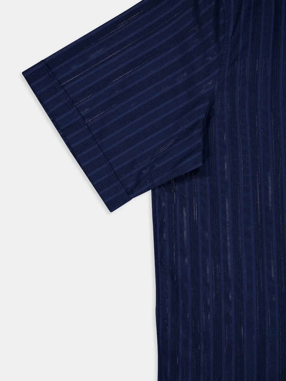 Cotton Voile Blue Shirt With Stripes