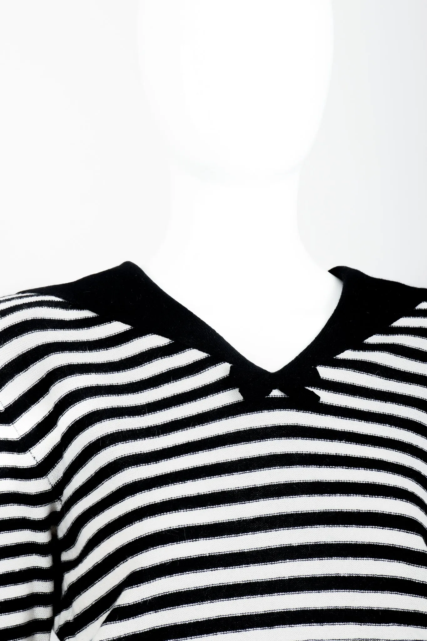 Cream Stripe Knit Sailor Sweater