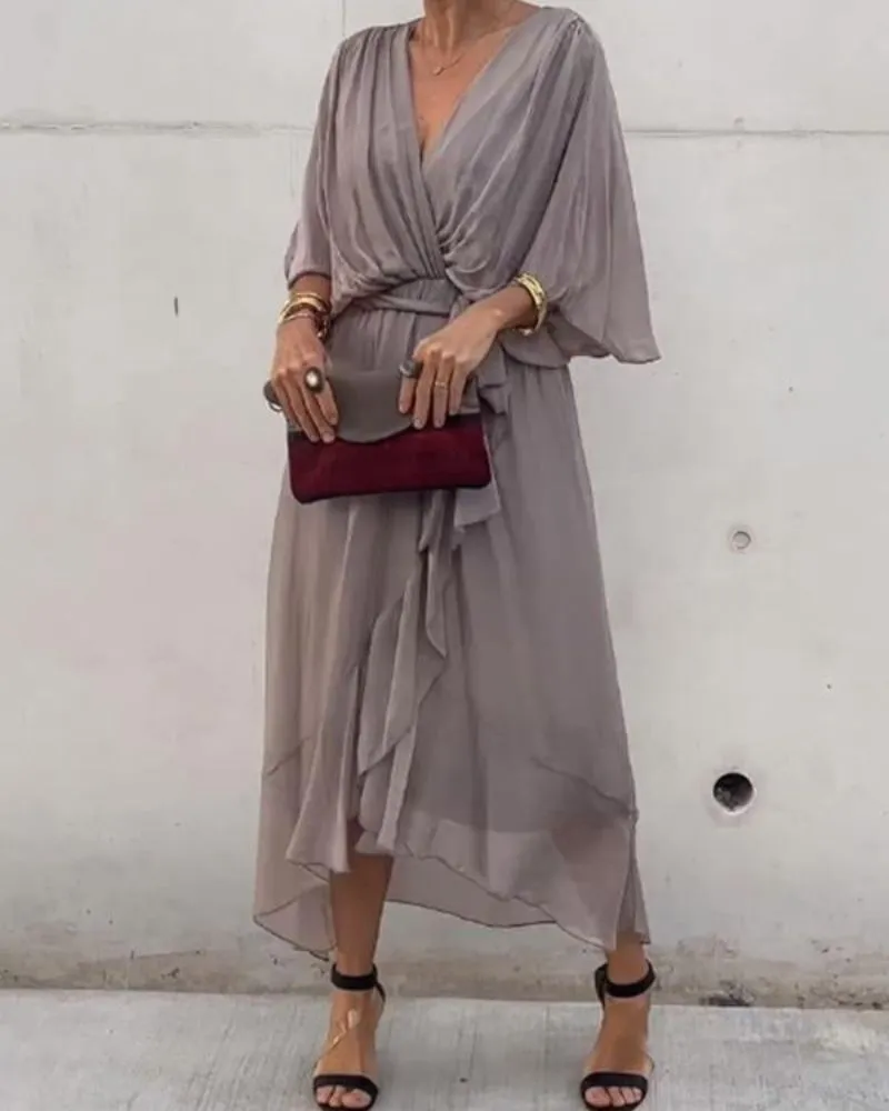 CRISTI - FLOWY CROSSED DRESS