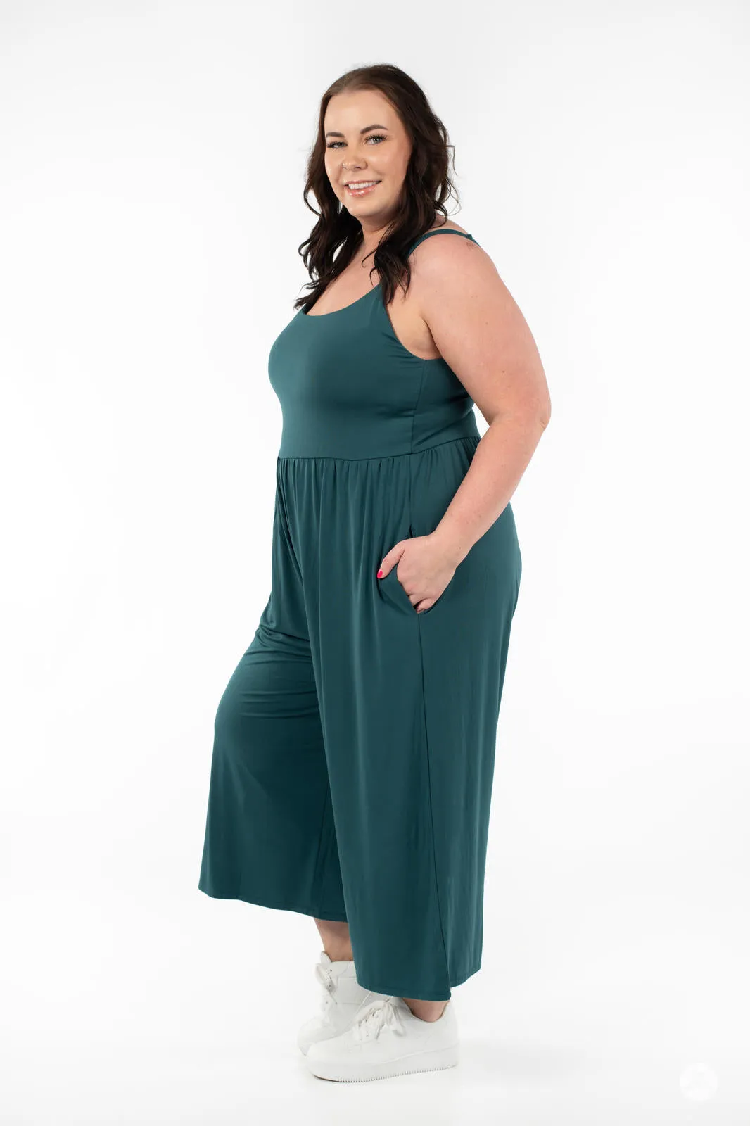 Cropped Wide Leg Jumpsuit