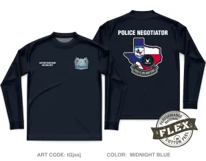 CUSTOM Denton Police Department Crisis Negotiation Team Core Men's LS Flex Performance Tee - tGjaxj
