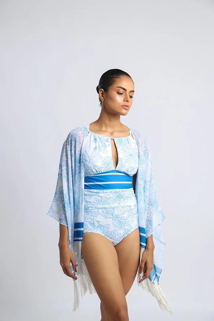 Dalia Dreams – Floral Fringed Shrug