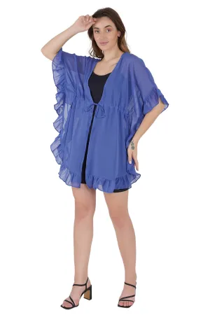 Dandy Blue Kaftan Swim Cover-Up Beach Dress