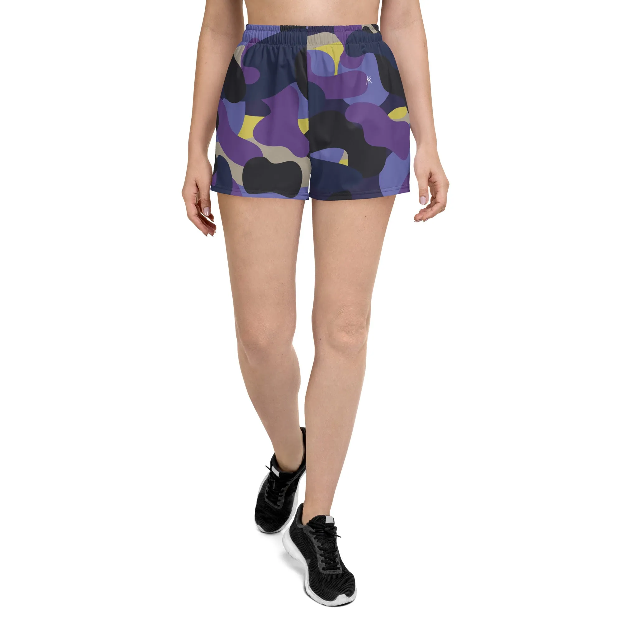 Dark Purple Camo Athletic Shorts