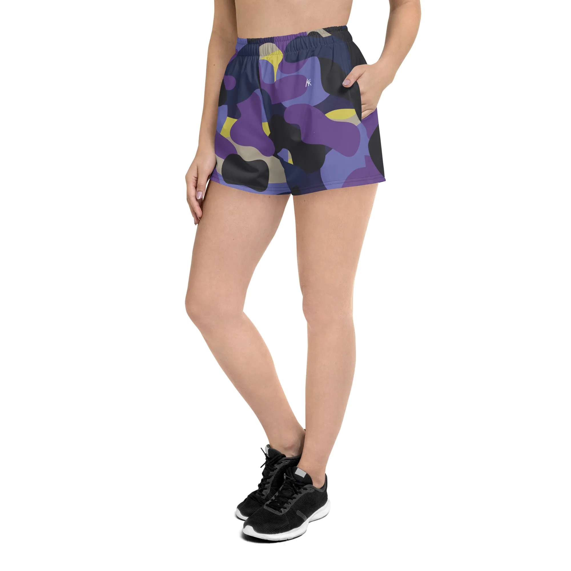 Dark Purple Camo Athletic Shorts
