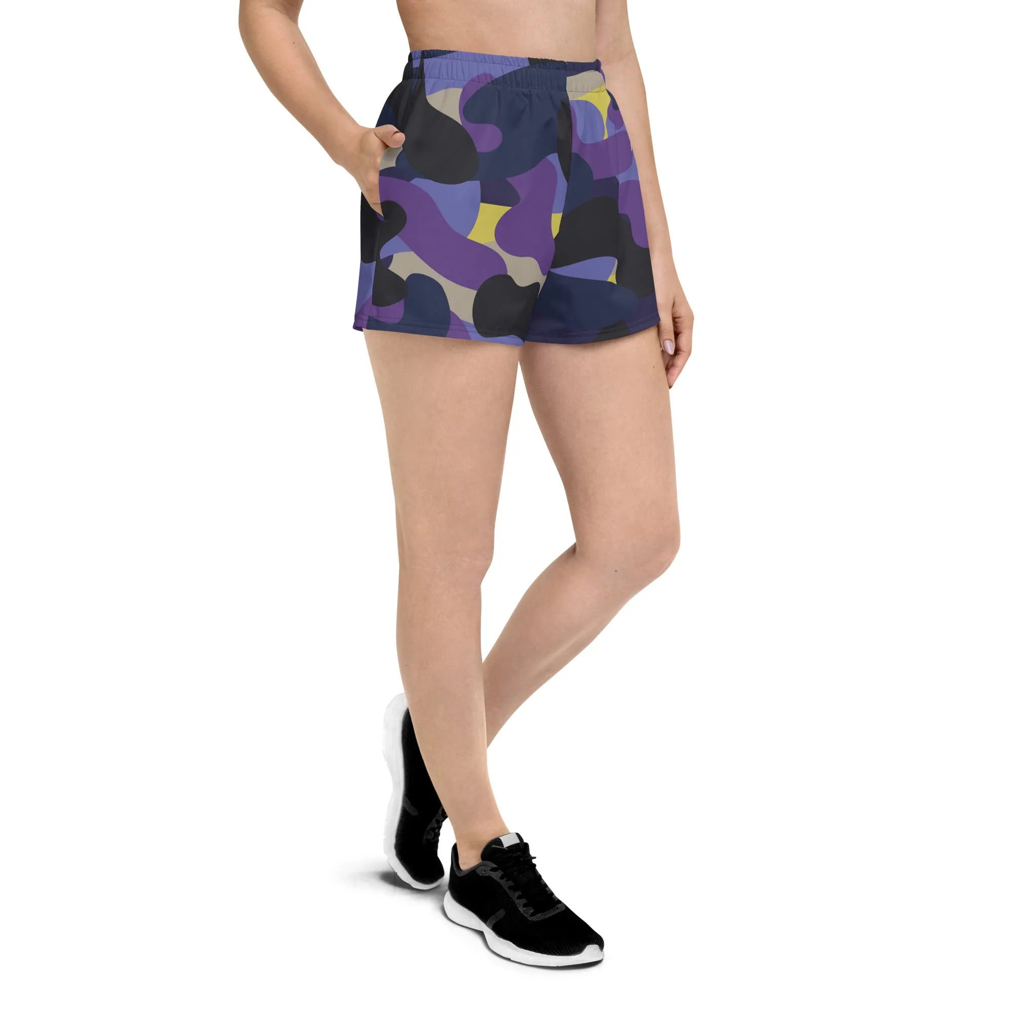 Dark Purple Camo Athletic Shorts