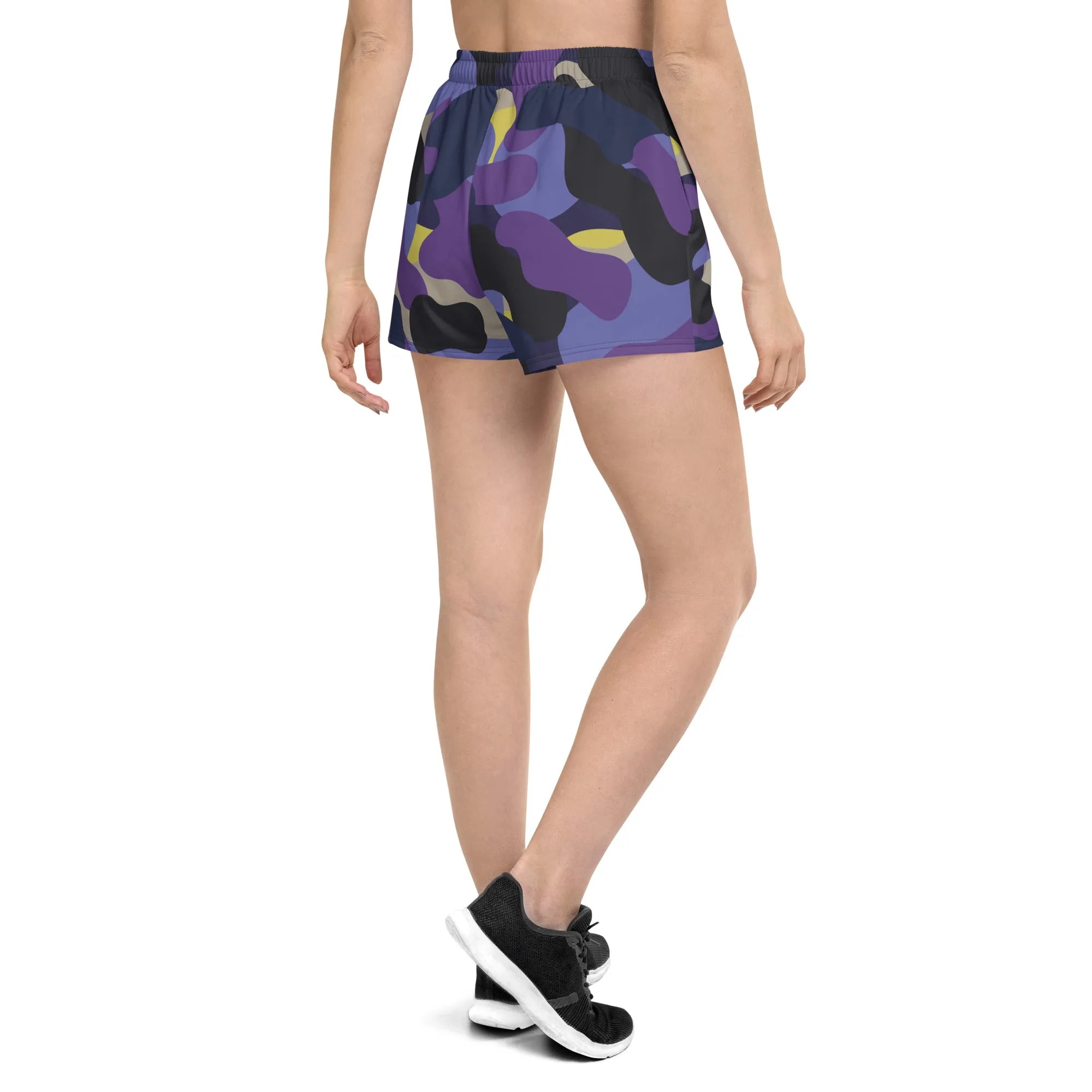 Dark Purple Camo Athletic Shorts