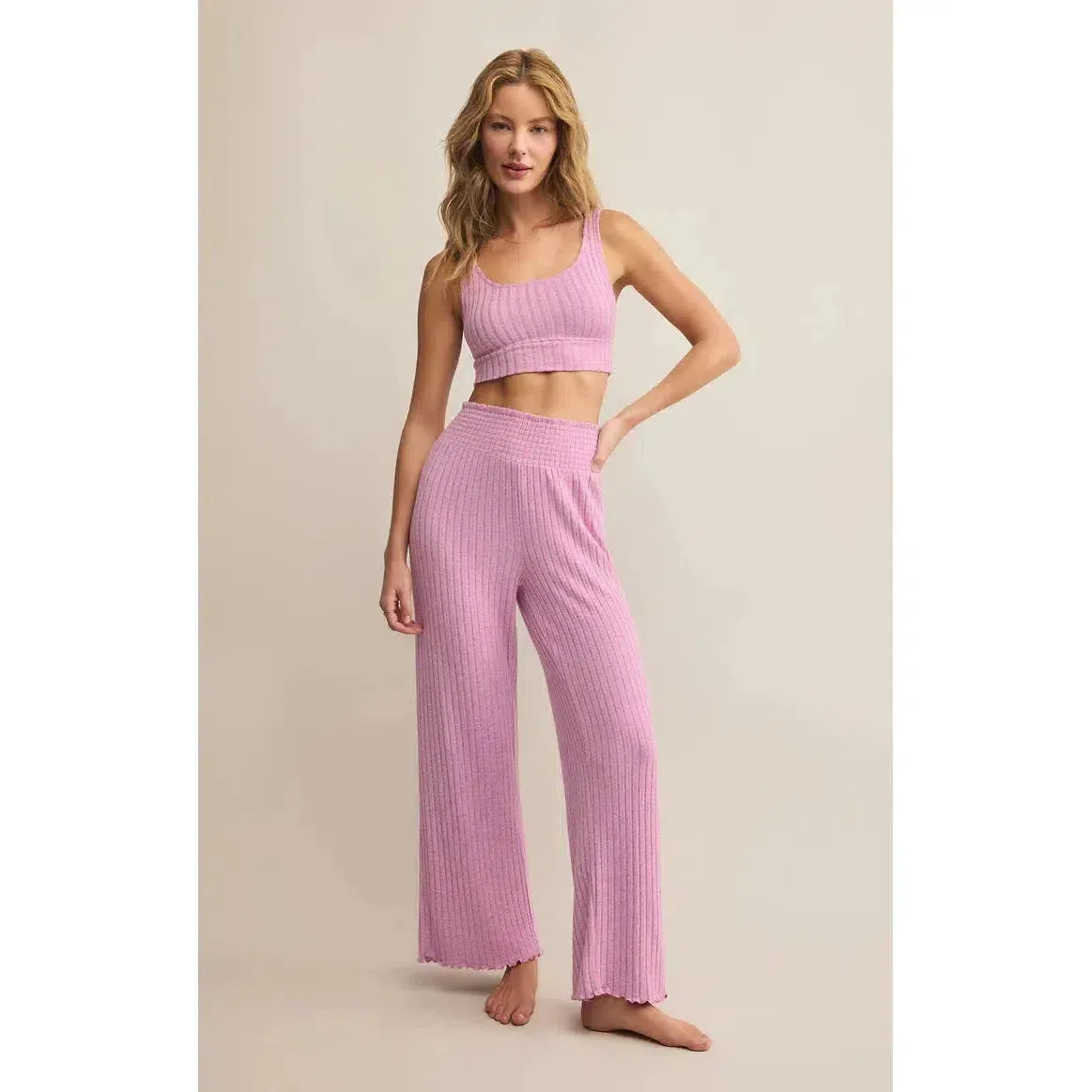 DAWN SMOCKED RIB PANT