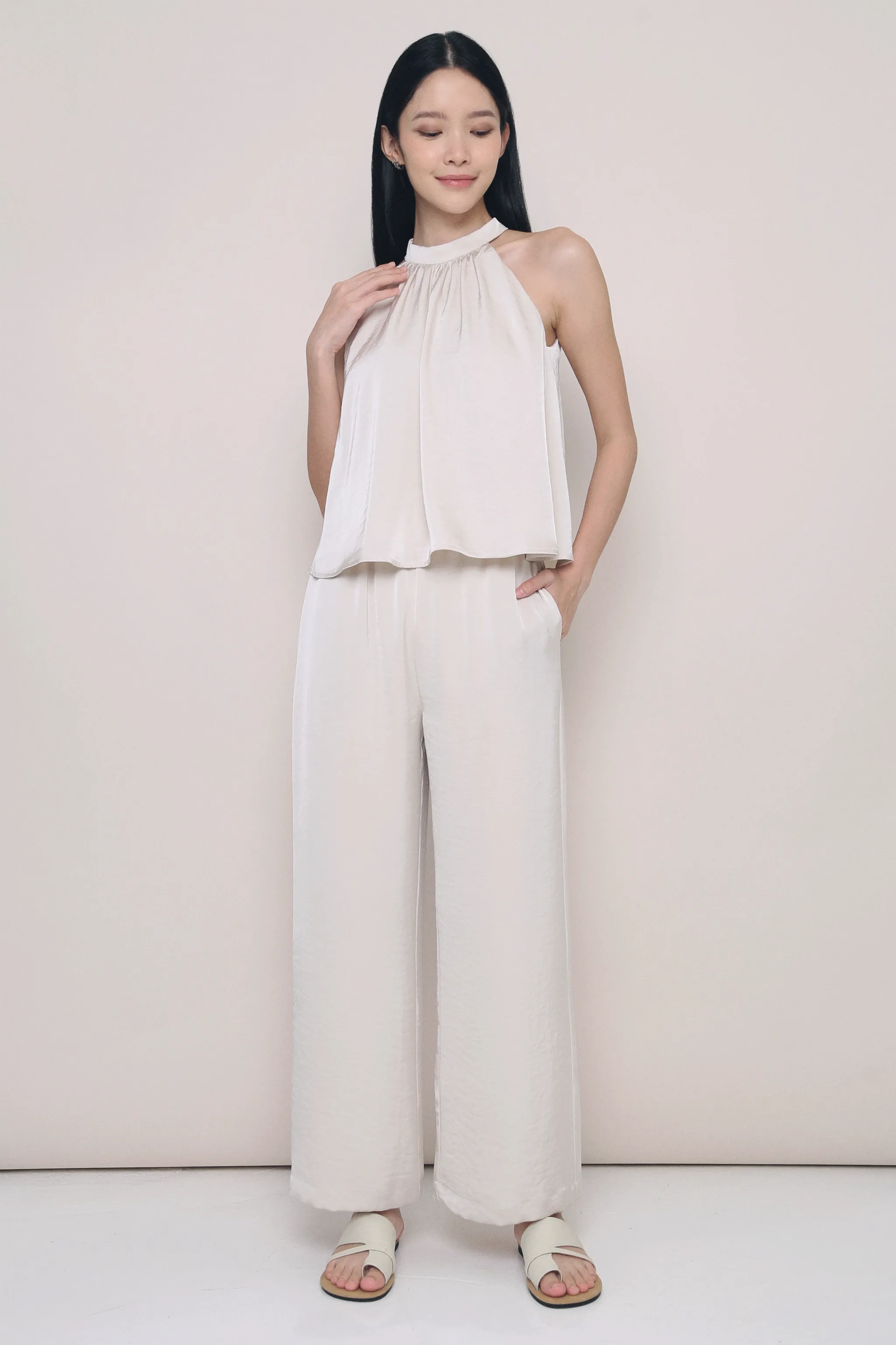 Daydreamer Wide Leg Pants Pearl