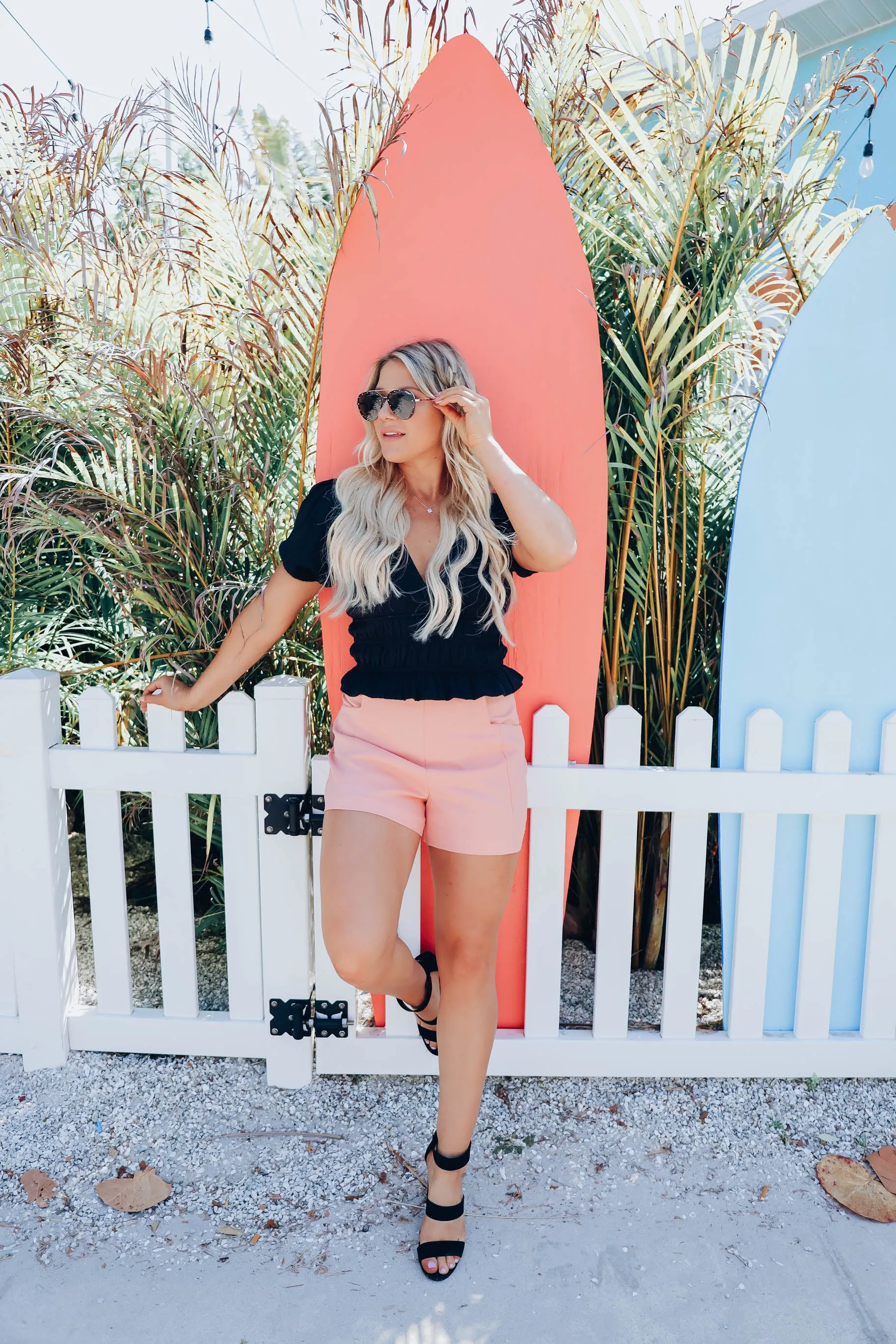 Dazzling Crepe Crop Top - Black