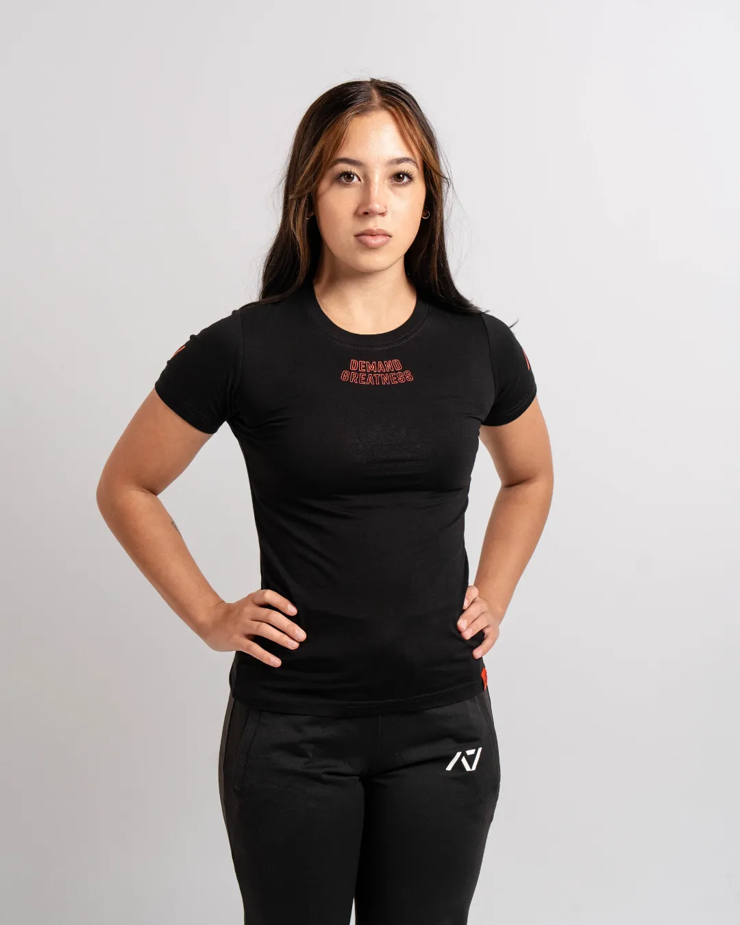 Demand Greatness True-Fit Women's Meet Shirt - IPF Approved - Red Dawn
