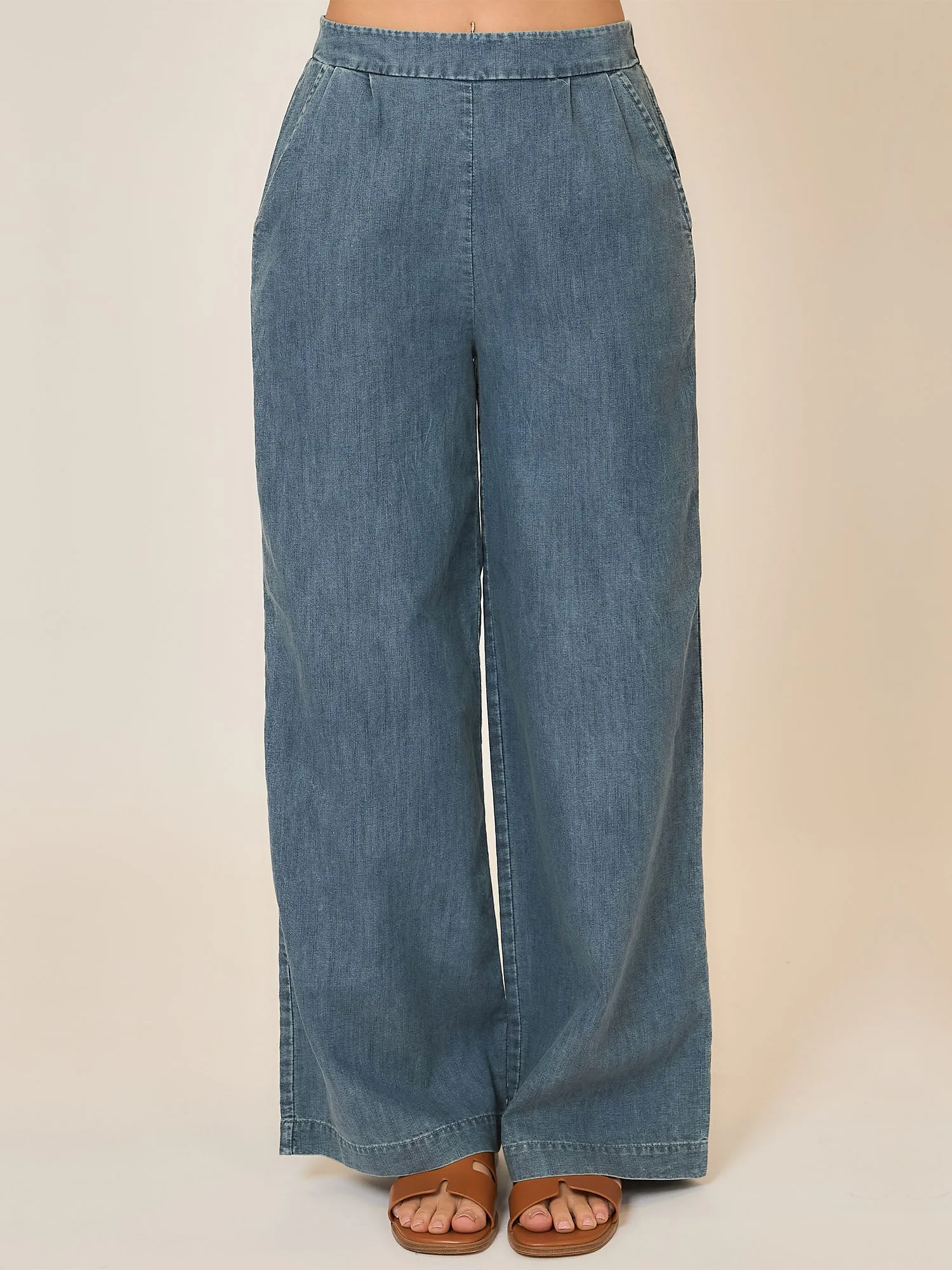 Denim Wide Leg Pant