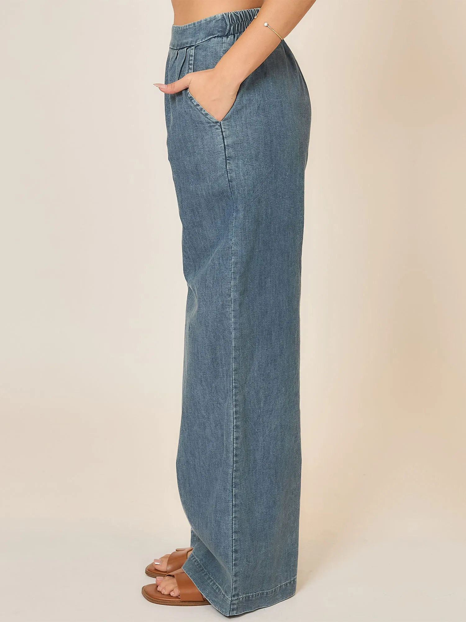Denim Wide Leg Pant