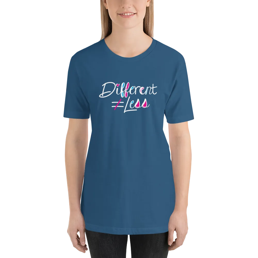 Different Does Not Equal Less (As Seen on Netflix's Raising Dion) Adult Dark Shirts