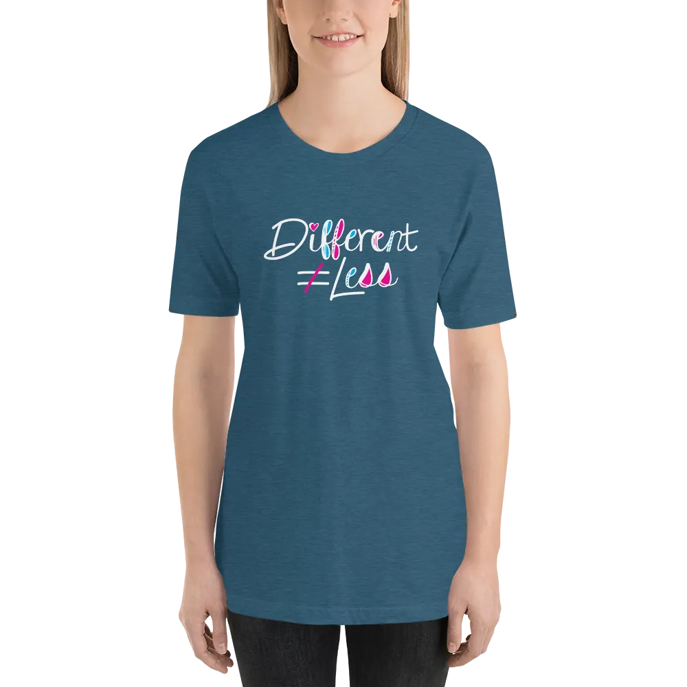 Different Does Not Equal Less (As Seen on Netflix's Raising Dion) Adult Dark Shirts