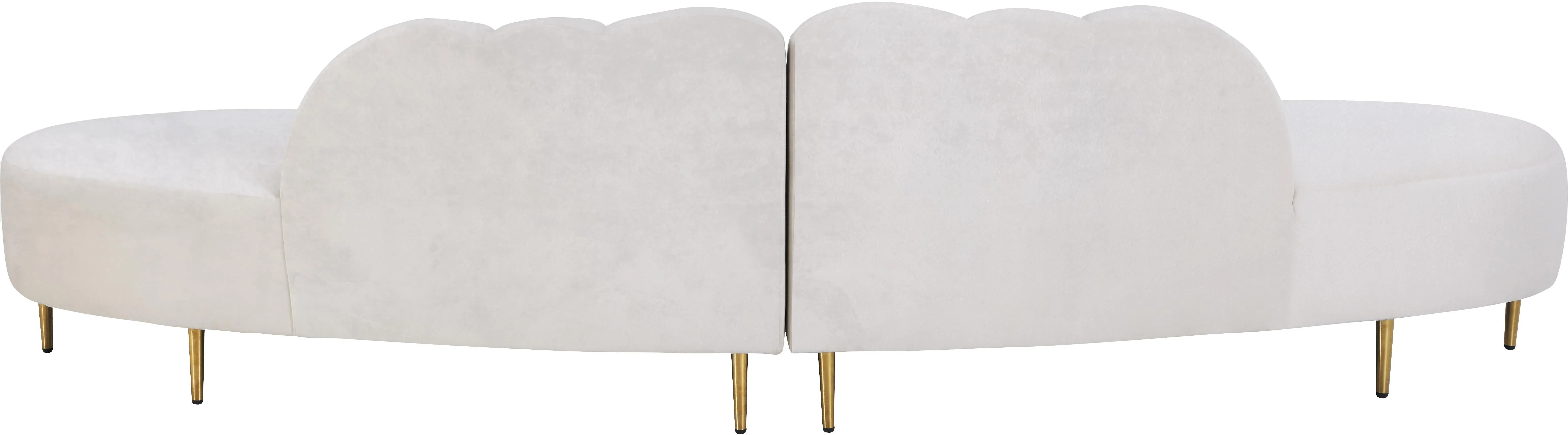 Divine Cream Velvet 2pc. Sectional