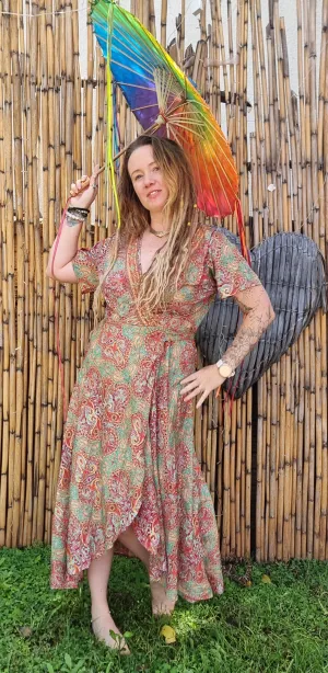 Divine Dream Silk Wrap Dress