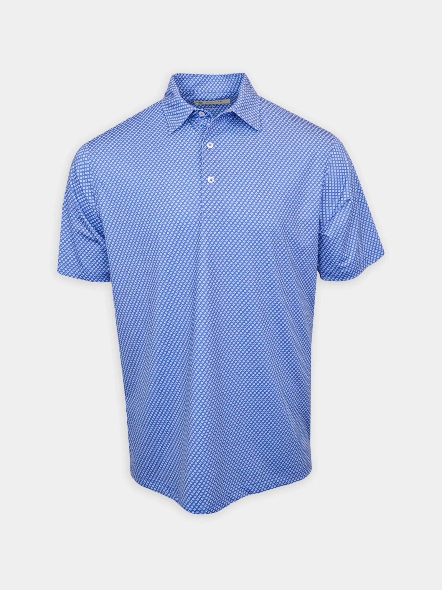Donald Ross Mens Classic Fit Flowers Print Jersey Polo - LAPIS/ MULBERRY/ SAGE
