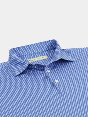 Donald Ross Mens Classic Fit Flowers Print Jersey Polo - LAPIS/ MULBERRY/ SAGE